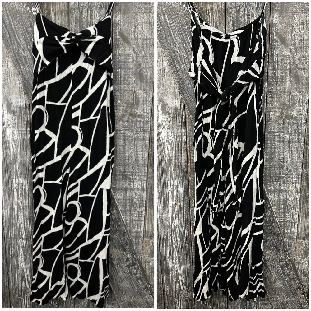 Black and White Abstract Jumpsuit